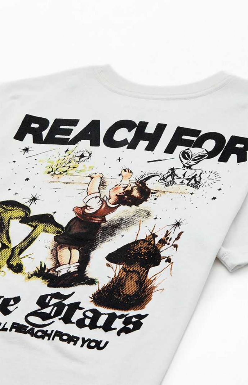 T-shirt PacSun Reach For The Stars Hombre Blancas | JIXMO8912