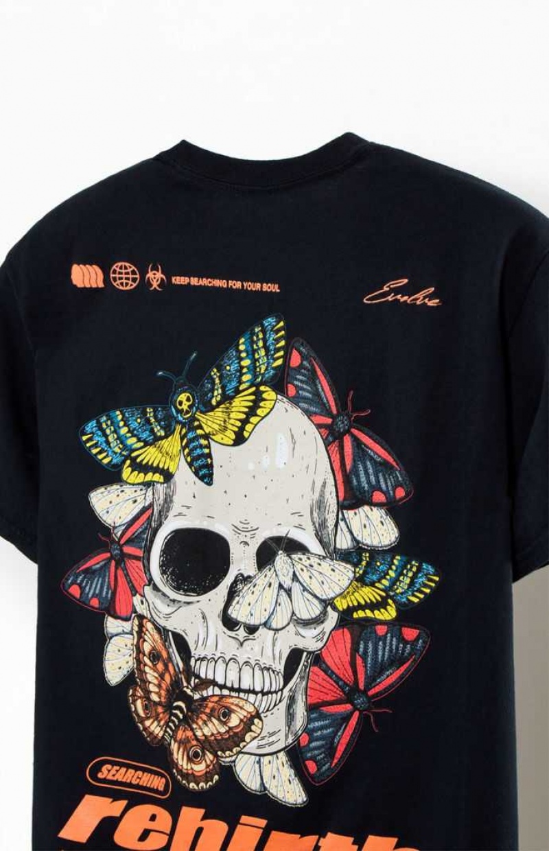 T-shirt PacSun Rebirth Hombre Negras | KVDZA2983