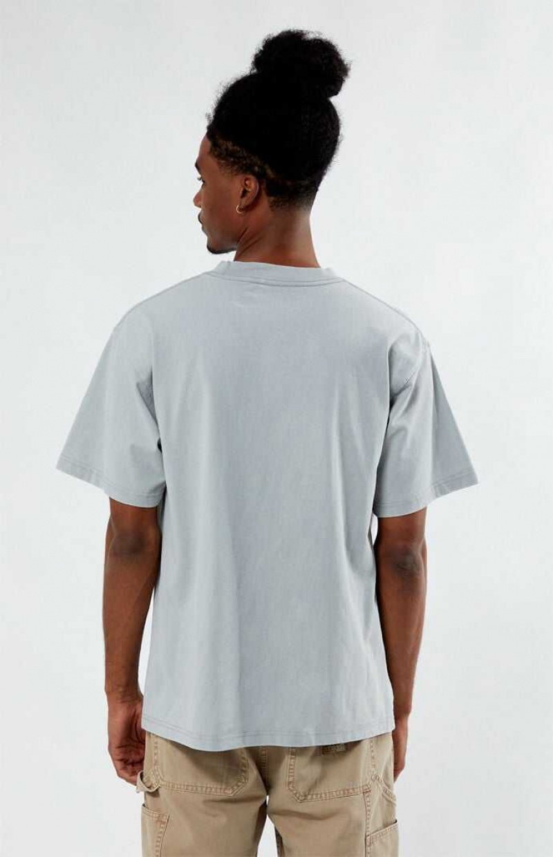 T-shirt PacSun Recognize Oversized Hombre Gris | HAKQZ9247