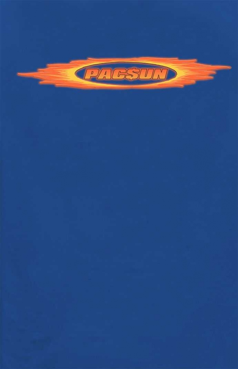 T-shirt PacSun Royal Blue Flames Logo Hombre Azul Real Azules | XTKNV9480