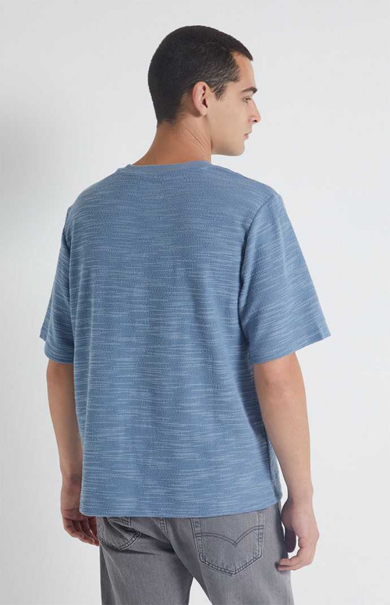 T-shirt PacSun Slate Blue Scout Texture Hombre Azules | LOAYI6974