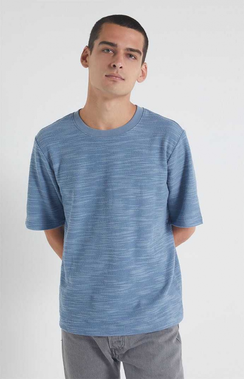 T-shirt PacSun Slate Blue Scout Texture Hombre Azules | LOAYI6974