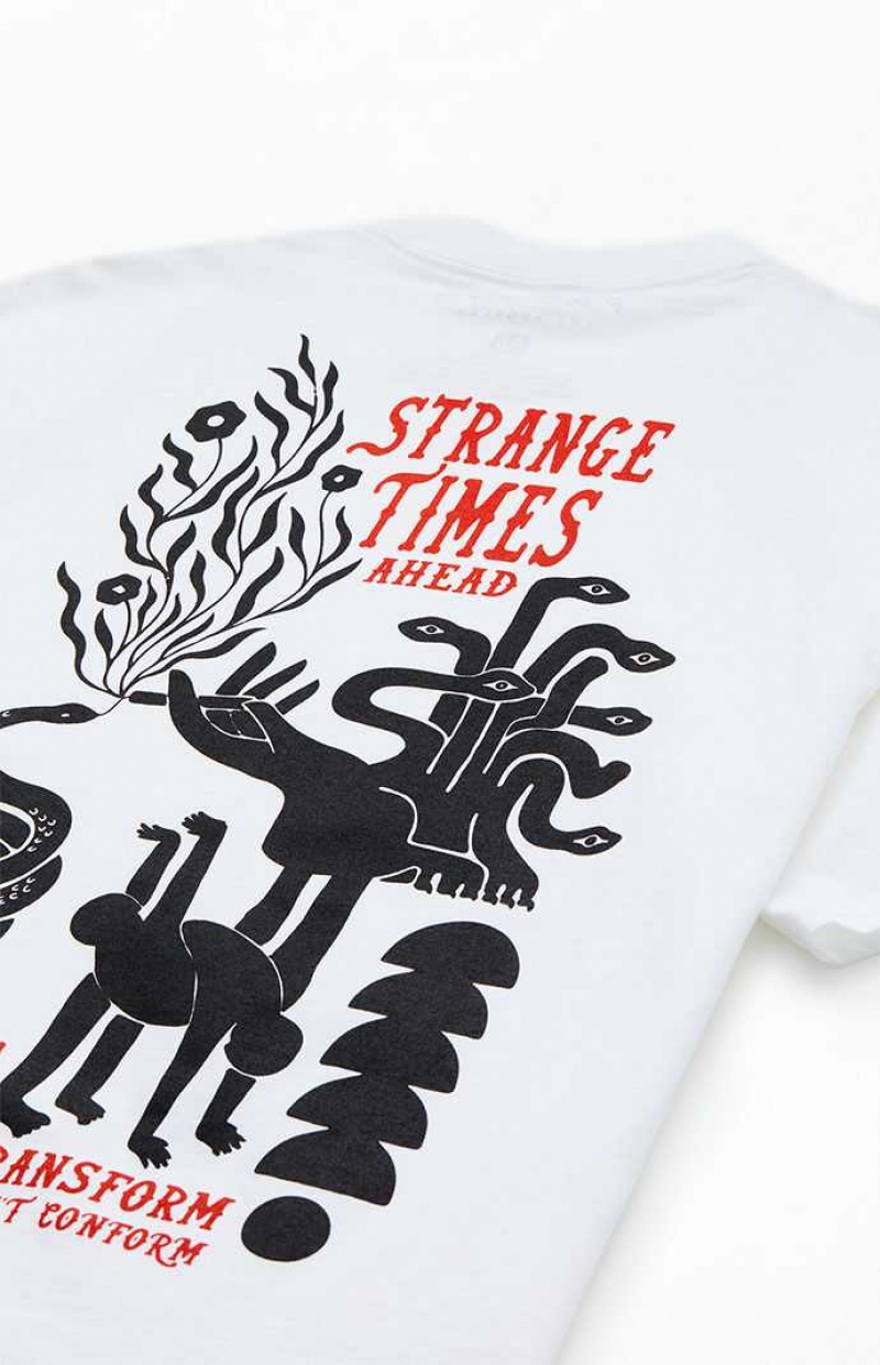 T-shirt PacSun Strange Times Hombre Blancas | YTSRN1957