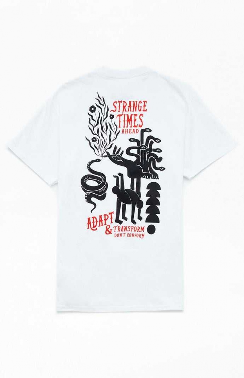 T-shirt PacSun Strange Times Hombre Blancas | YTSRN1957