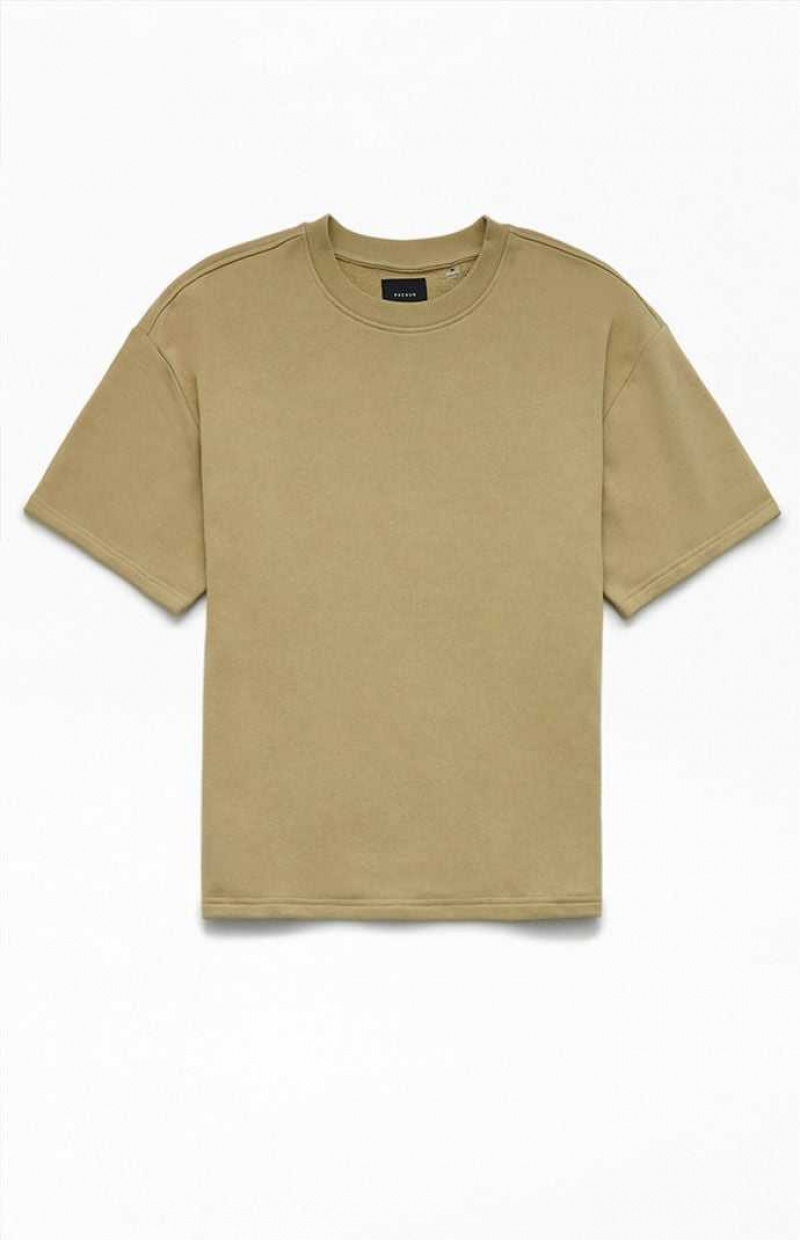 T-shirt PacSun Tan Dive Fleece Hombre Marrones | KDXIM3047