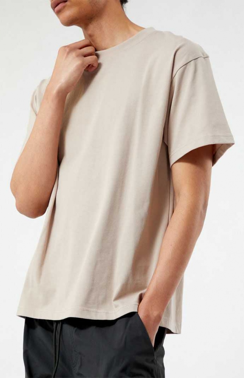 T-shirt PacSun Tan Premium Hombre Marrones | BJQUR7831