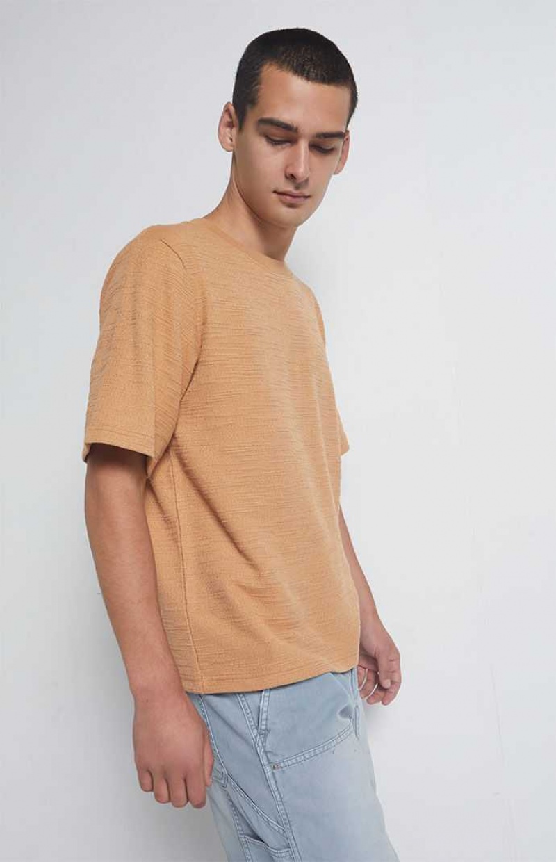 T-shirt PacSun Tan Scout Texture Hombre Marrones | ZTXJC5089