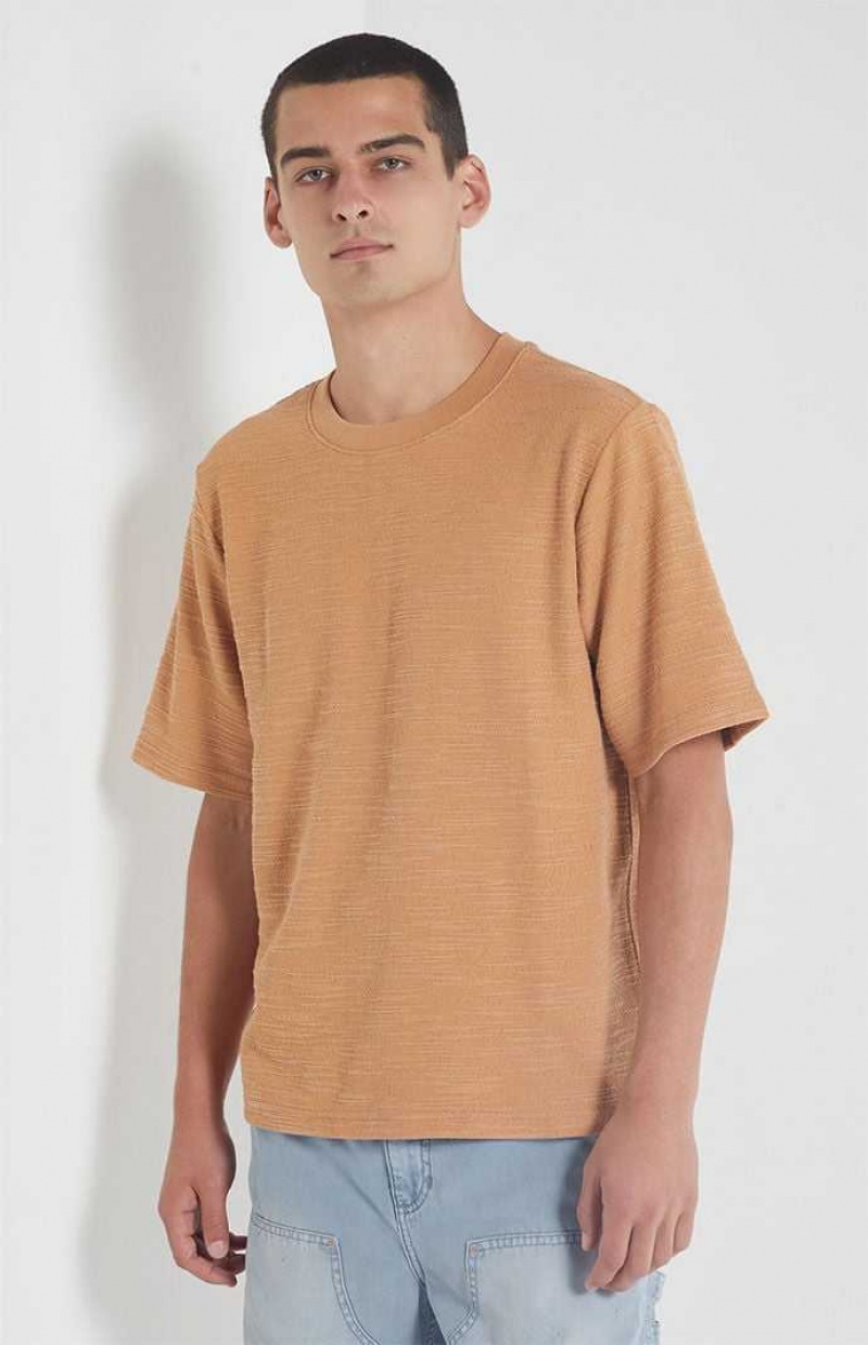 T-shirt PacSun Tan Scout Texture Hombre Marrones | ZTXJC5089