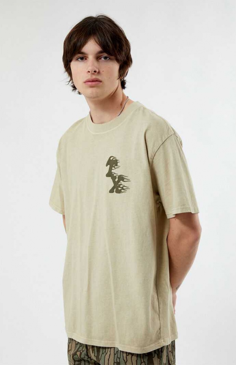 T-shirt PacSun Texas On Fire Hombre Marrones | UONSG2143