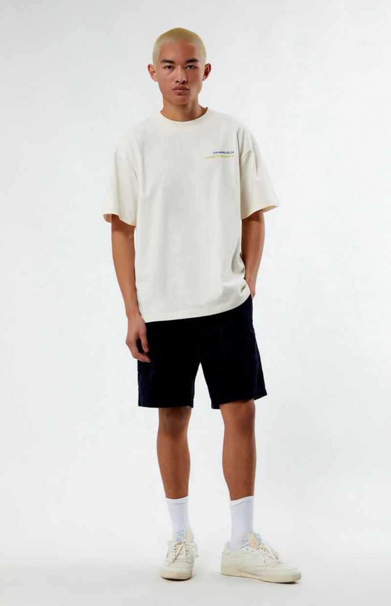 T-shirt PacSun Time & Place Oversized Hombre Blancas | IRLBN1937