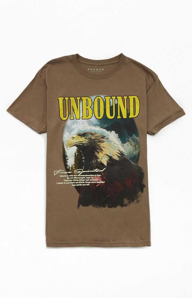 T-shirt PacSun Unbound Hombre Marrones | ROIBA1590