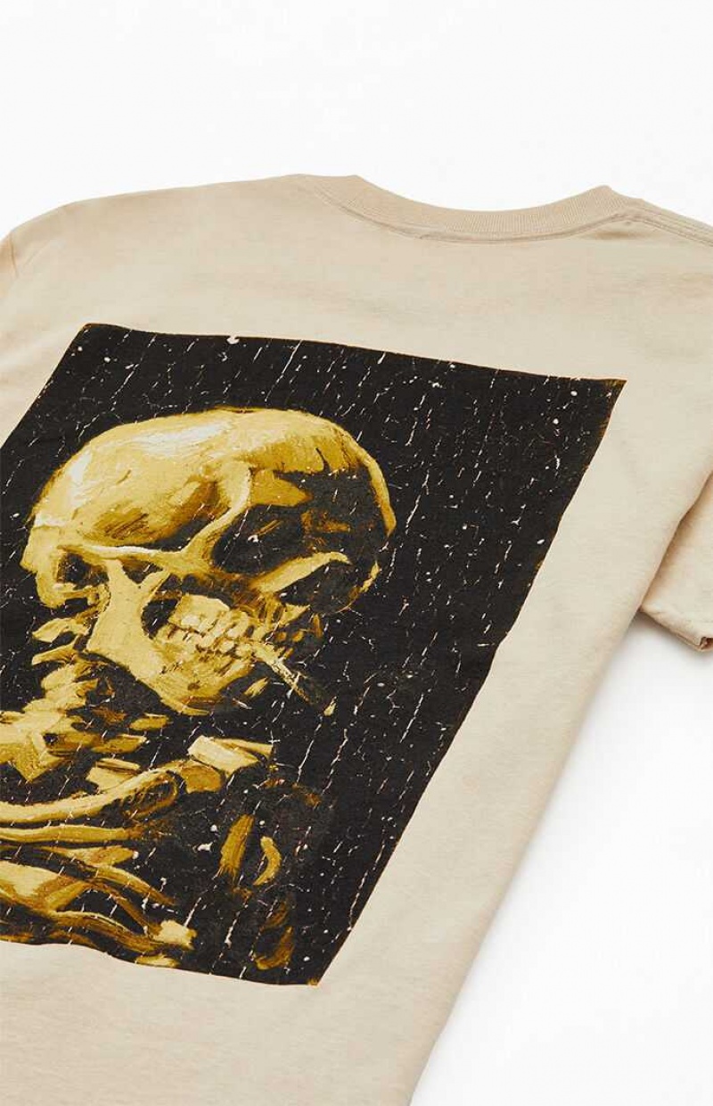 T-shirt PacSun Vincent Van Gogh Skeleton Hombre Marrones | MNXLV8315