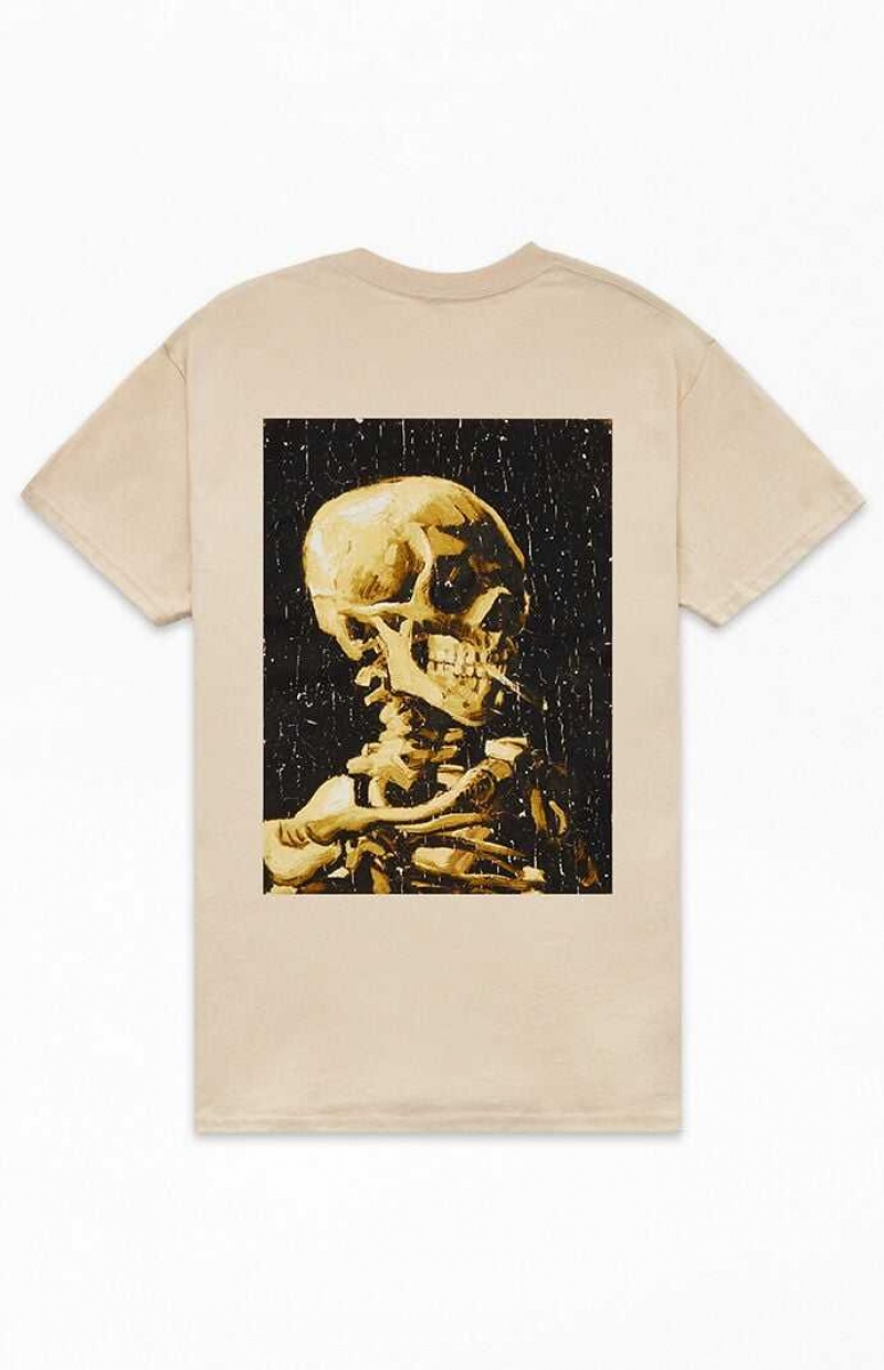 T-shirt PacSun Vincent Van Gogh Skeleton Hombre Marrones | MNXLV8315