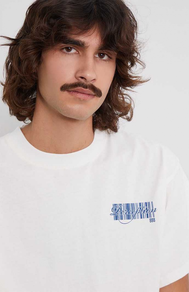 T-shirt PacSun Visualize Oversized Hombre Blancas | FXHMY9653