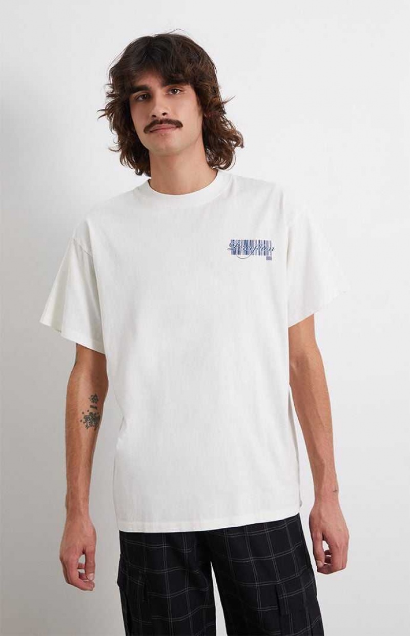 T-shirt PacSun Visualize Oversized Hombre Blancas | FXHMY9653