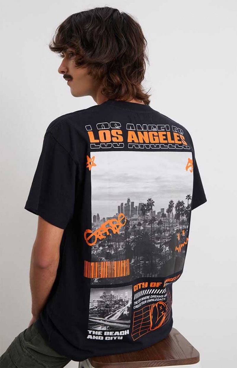 T-shirt PacSun Where Dreams Are Made Oversized Hombre Negras | HXLMO3748