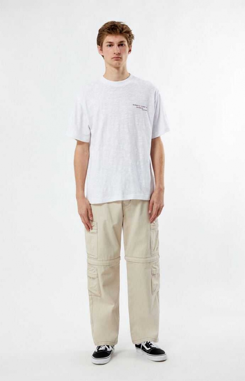 T-shirt PacSun White Local Knit Hombre Blancas | EXURH9582